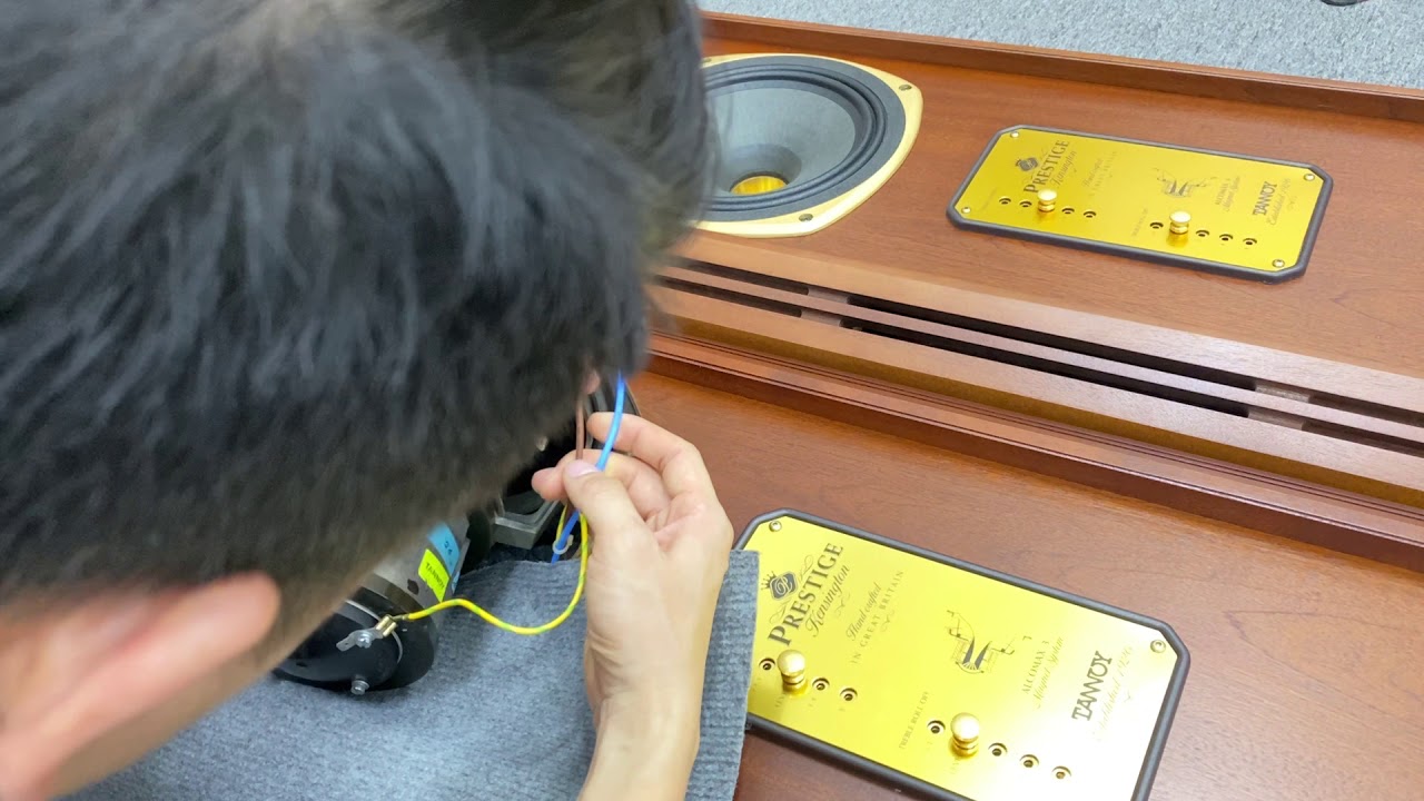 Môt xẻ loa Tannoy Kensington củ Alnico nhìn đẹp và phê quá, hệ thống phân tần gấu bảo sao tiếng hay