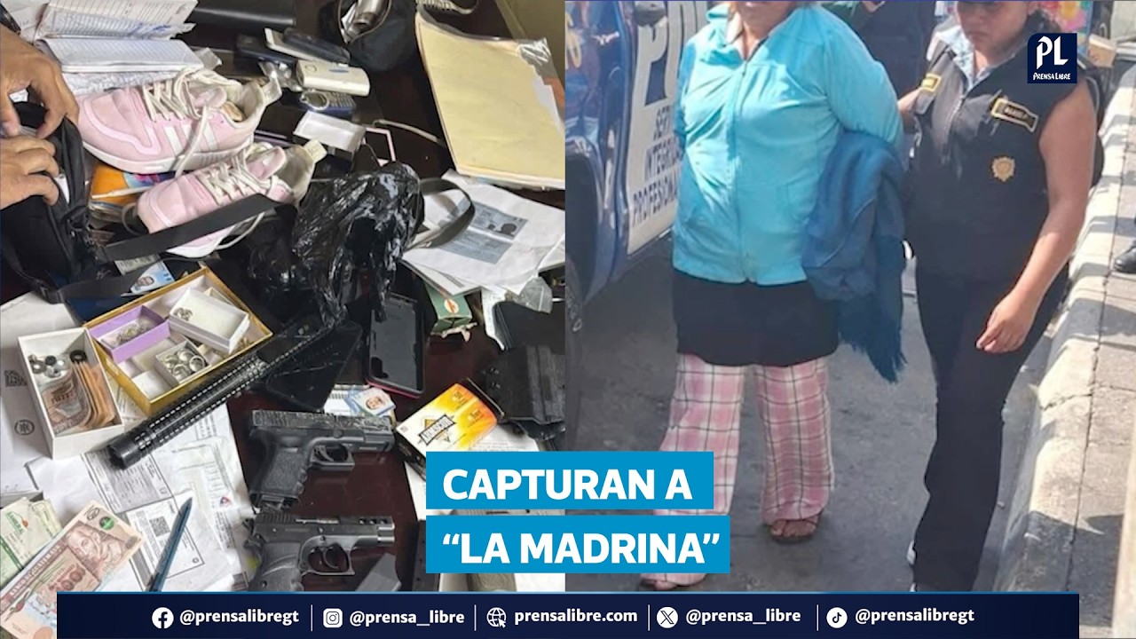Capturan a alias “La Madrina” por extorsión en Villa Nueva; incautan armas, droga y Q53 mil