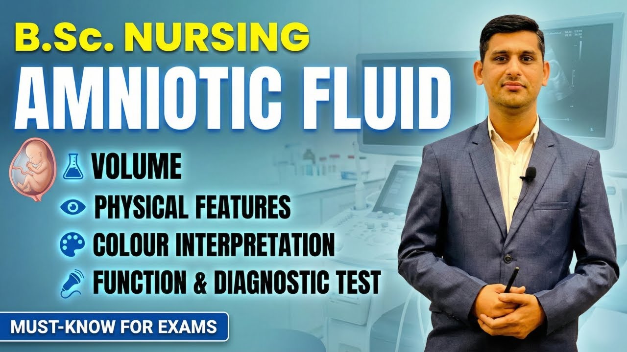 Amniotic Fluids Volume || Physical Features ||Colour Interpretation || Function And Diagnostic Test 