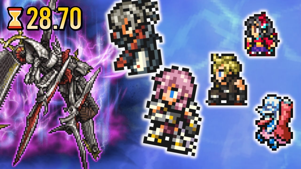 【FFRK】D780【暗命】アーク 30秒切 物理有効 雷弱点  M神技なし 攻撃確率マテなし | [Dark Fate] Ark PHY  Lightning Weak 28.70