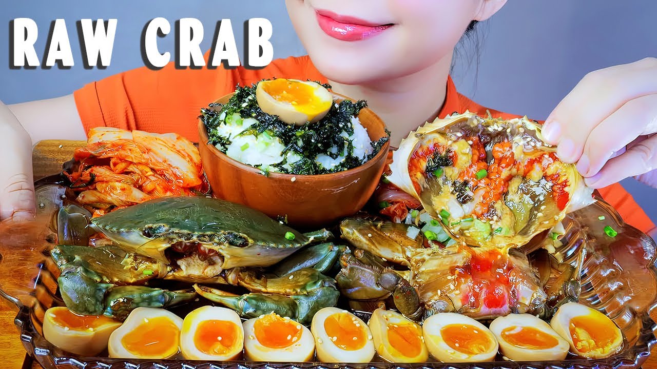 RAW CRAB IN SOY SAUCE EATING SOUNDS THAT WILL BLOW YOUR MIND | LINH-ASMR