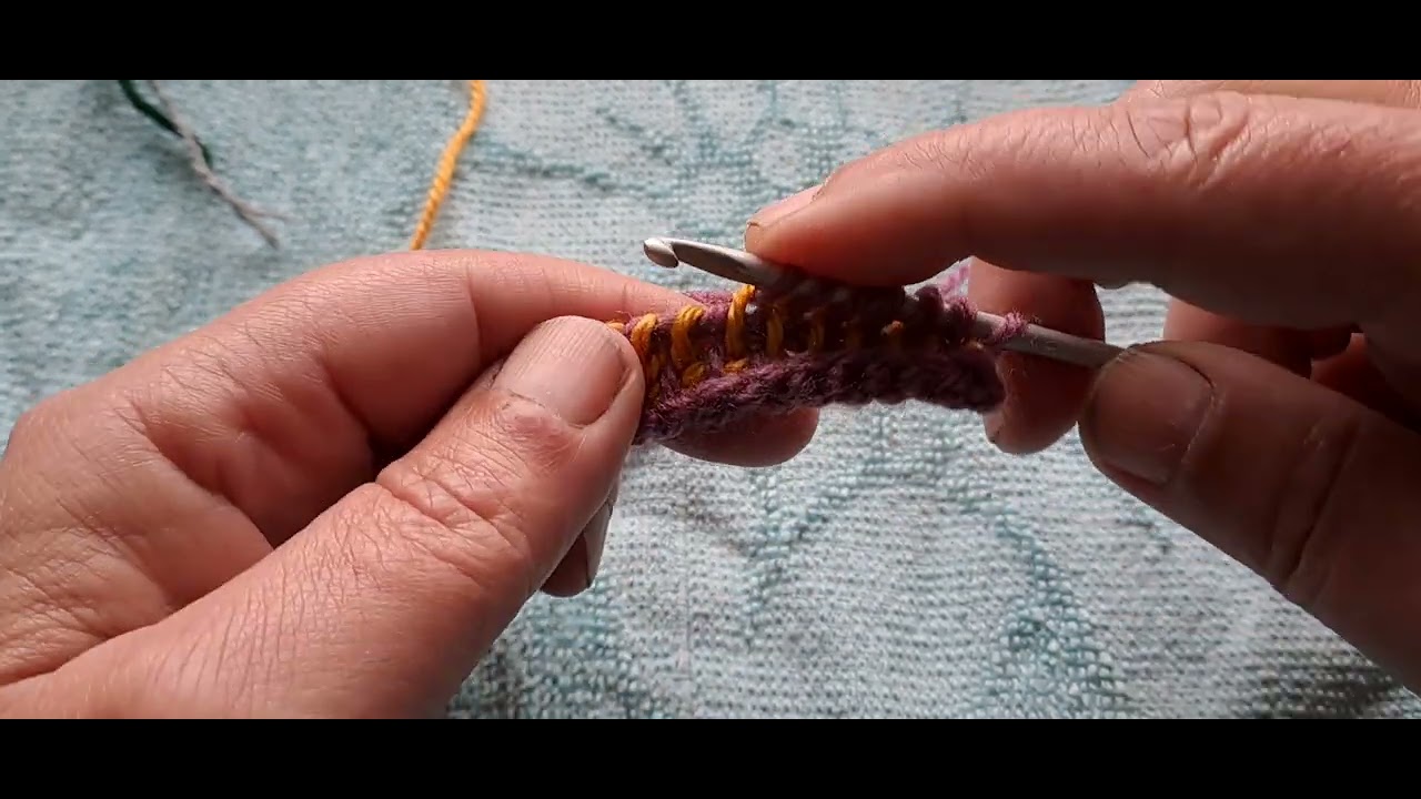 Тапочки тунисским крючком 🧶🧶🧶