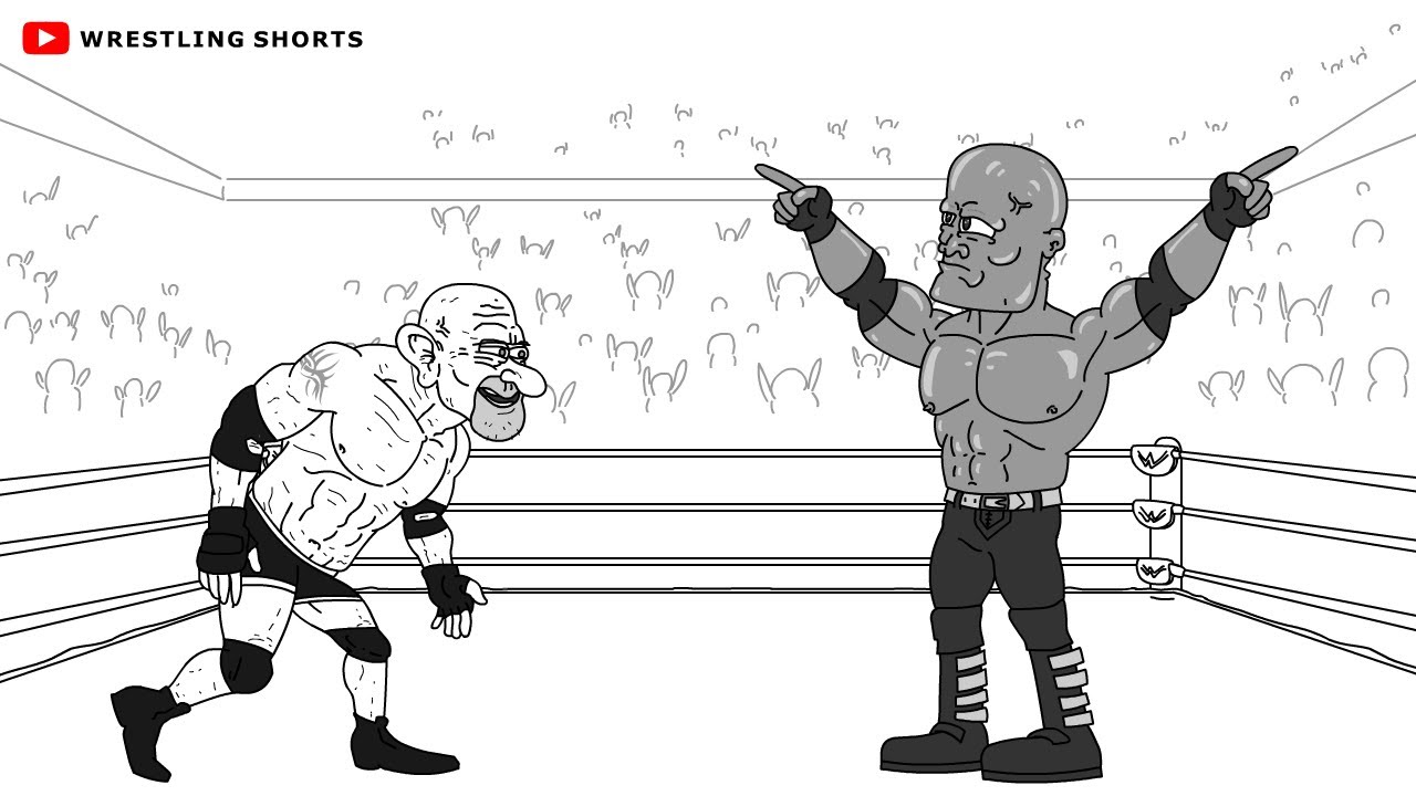 Bill Goldberg vs Bobby Lashley WWE SummerSlam Parody Cartoon (feat. John Cena & Roman Reigns)