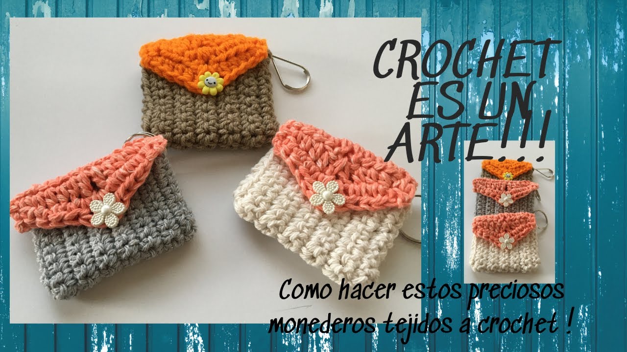 Como hacer estos preciosos mini monederos , tejidos a crochet !
