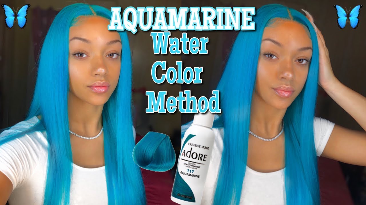 Метод акварельной покраски синих волос | Краска для волос Aquamarine Adore от UNice Hair