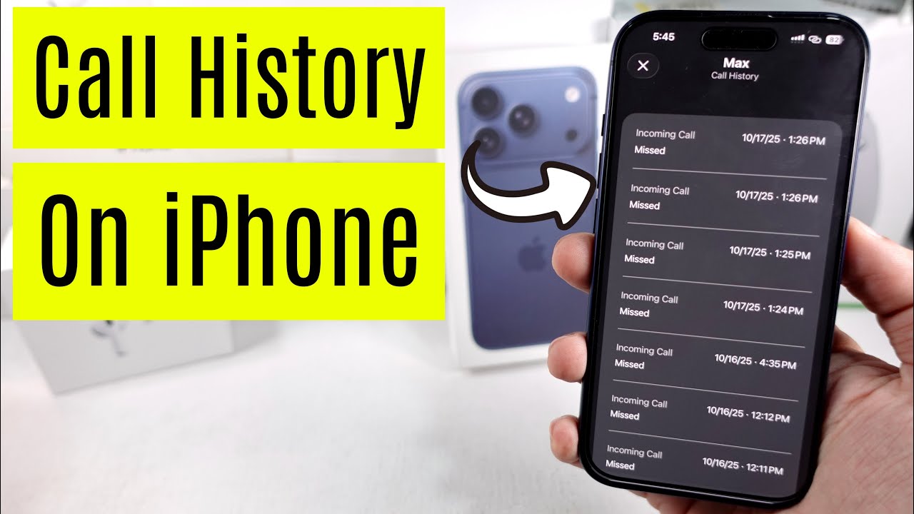 How to Check Call History on iPhone 17 Pro, 17 Pro Max, 16, 15 in iOS 26