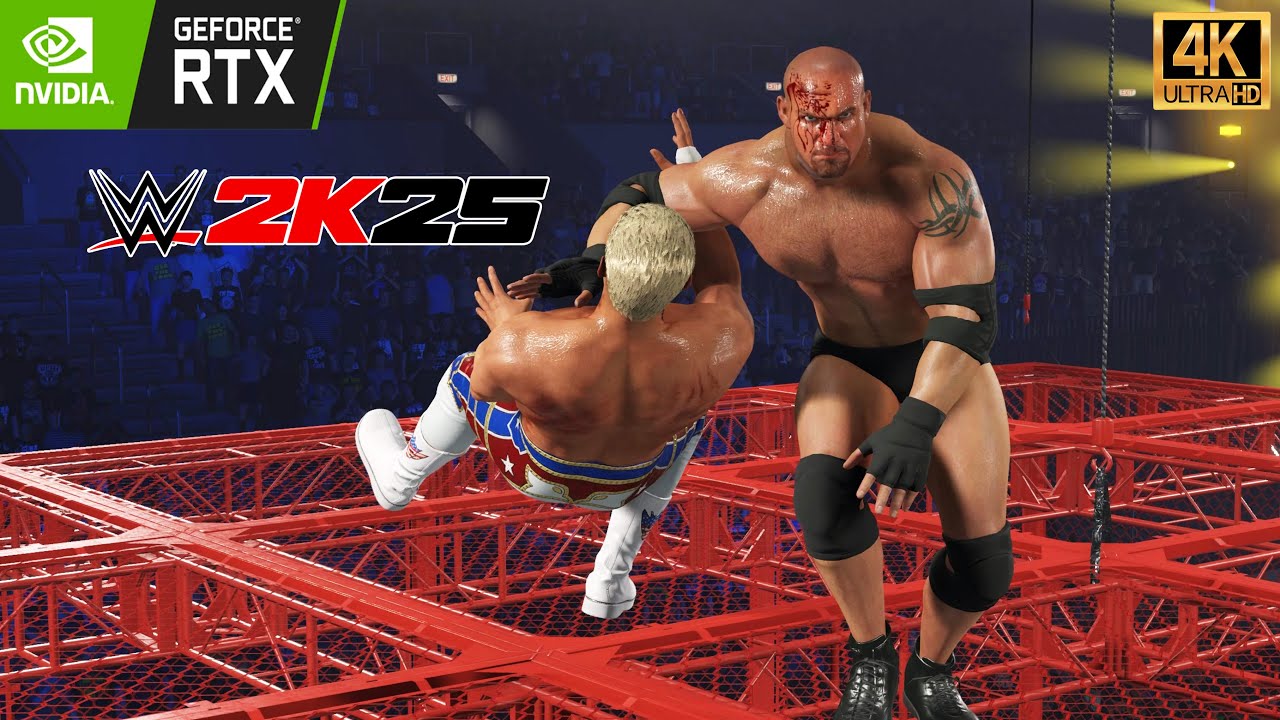 WWE 2K25 - Goldberg vs Cody Rhodes – UNSTOPPABLE POWER CLASH!(4k60fps)
