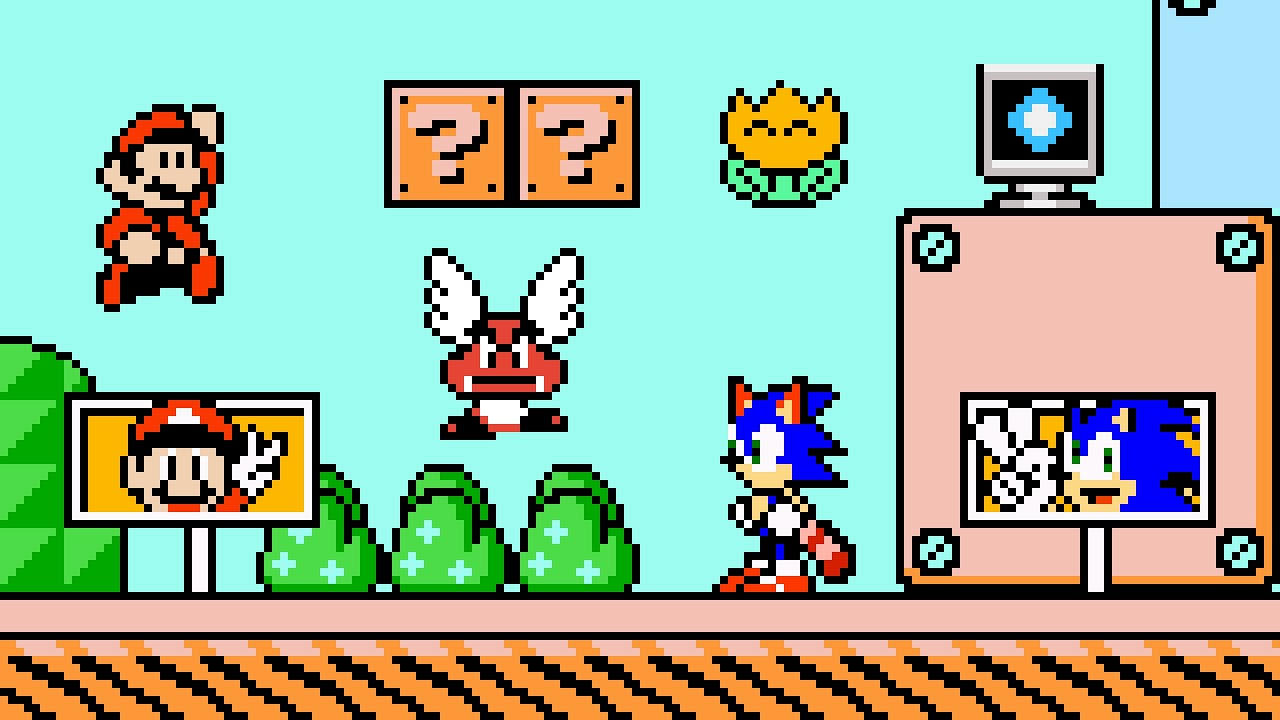 Mario & Sonic in Super Mario Bros. 3 (NES). ᴴᴰ