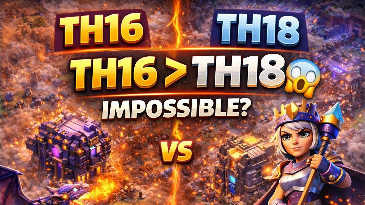 TH16 Defeats TH18 😱 | Insane Attack | Clash of Clans