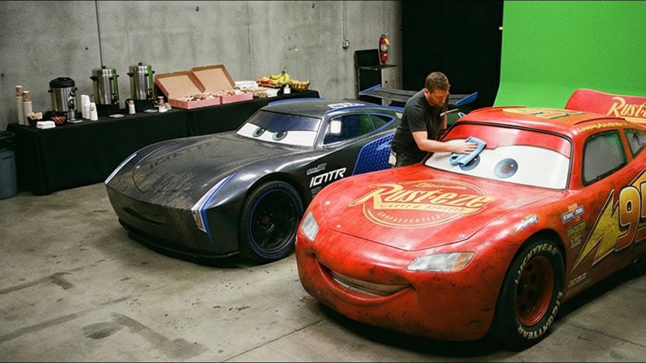 They built a REAL Mack and McQueen for this scene. Leak from the set of 