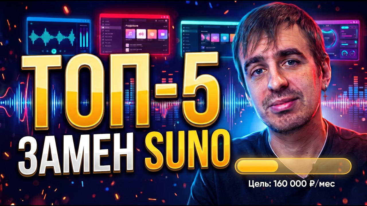 Suno V6 - отстой? Ищу замену среди 10 нейросетей | Путь к 160 000 ₽/мес на ИИ-артистах #4
