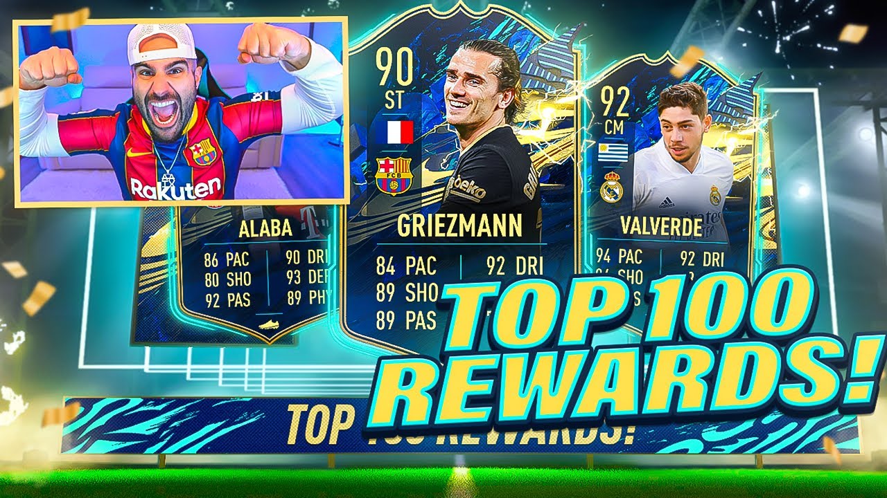 MY BEST TOP 100 TOTS REWARDS EVER 🤑🤑!! INSANE 11 TOTS IN A PACK... FIFA 21 Fut Champions Rewards