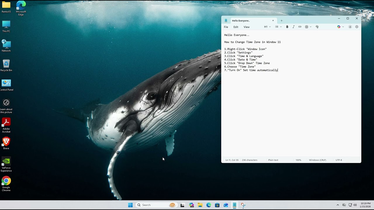 WINDOWS 11 - HOW TO CHANGE TIME ZONE IN WINDOWS 11