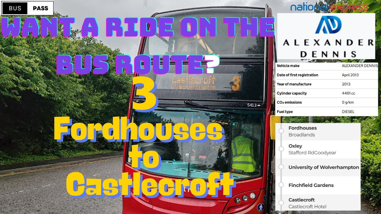 Wolverhampton by Bus! 🚍 Route 3 Fordhouses to Castlecroft | Real Ride Through Local Life