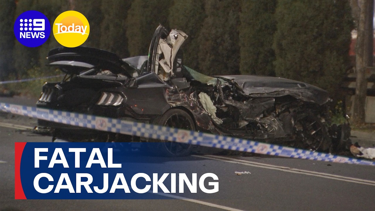 Man killed after thrown from stolen vehicle in crash | 9 News Australia