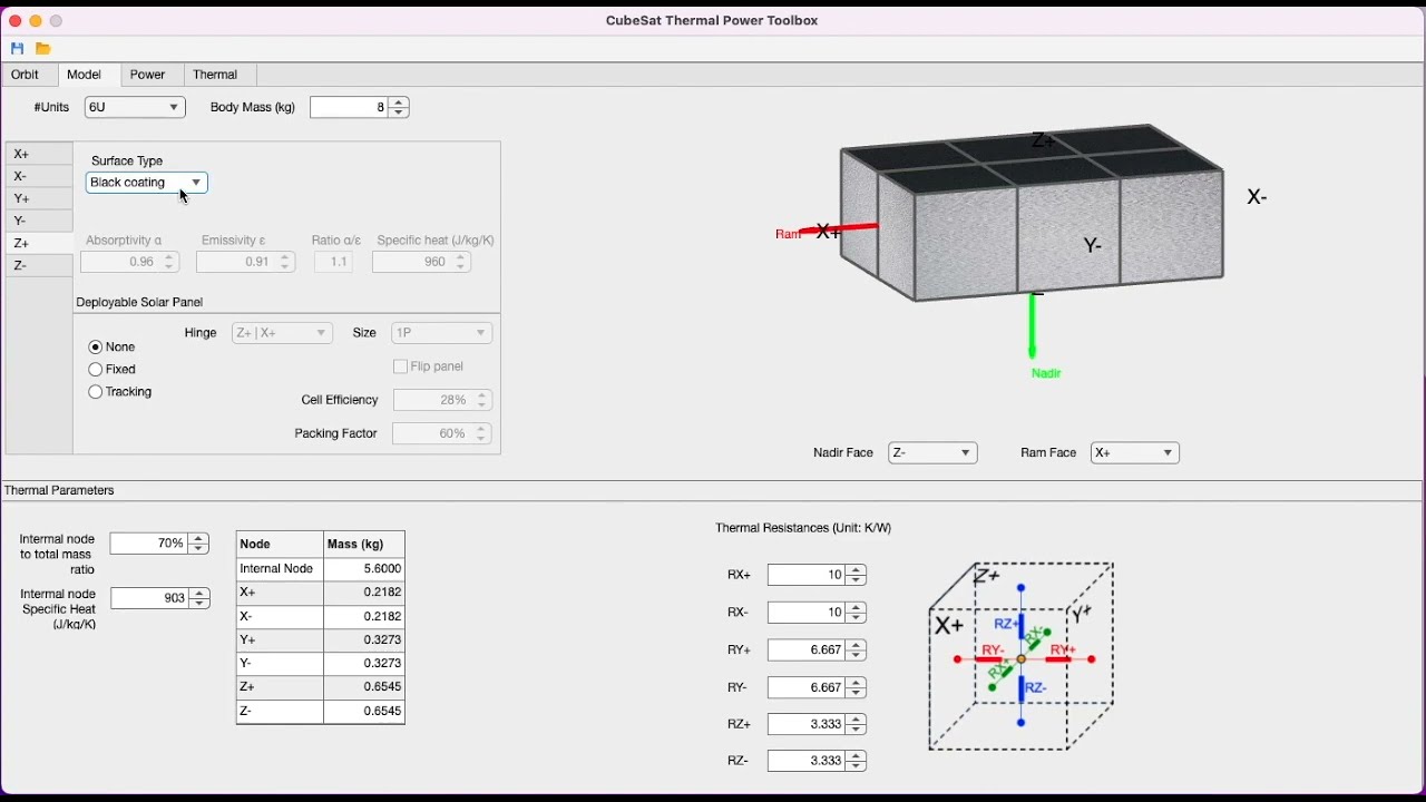 CubeSat Thermal Power Toolbox Presentation  - MATLAB App