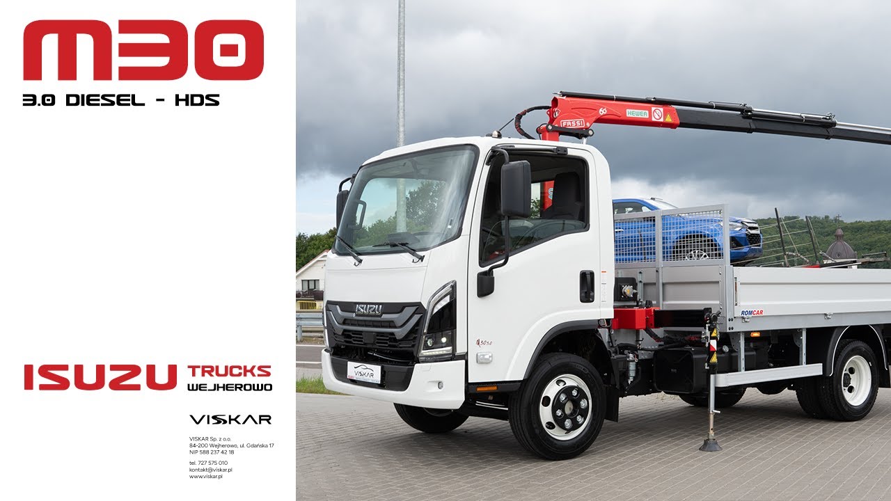 ISUZU M30 HDS Truck - Działanie żurawia