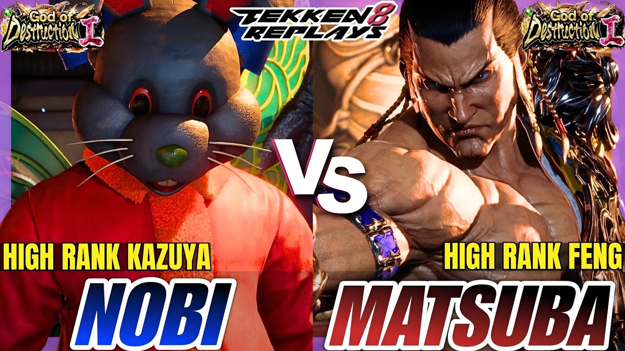 Tekken 8 - Nobi (Kazuya) vs Matsuba (Feng) - High Level Ranked Match Replay