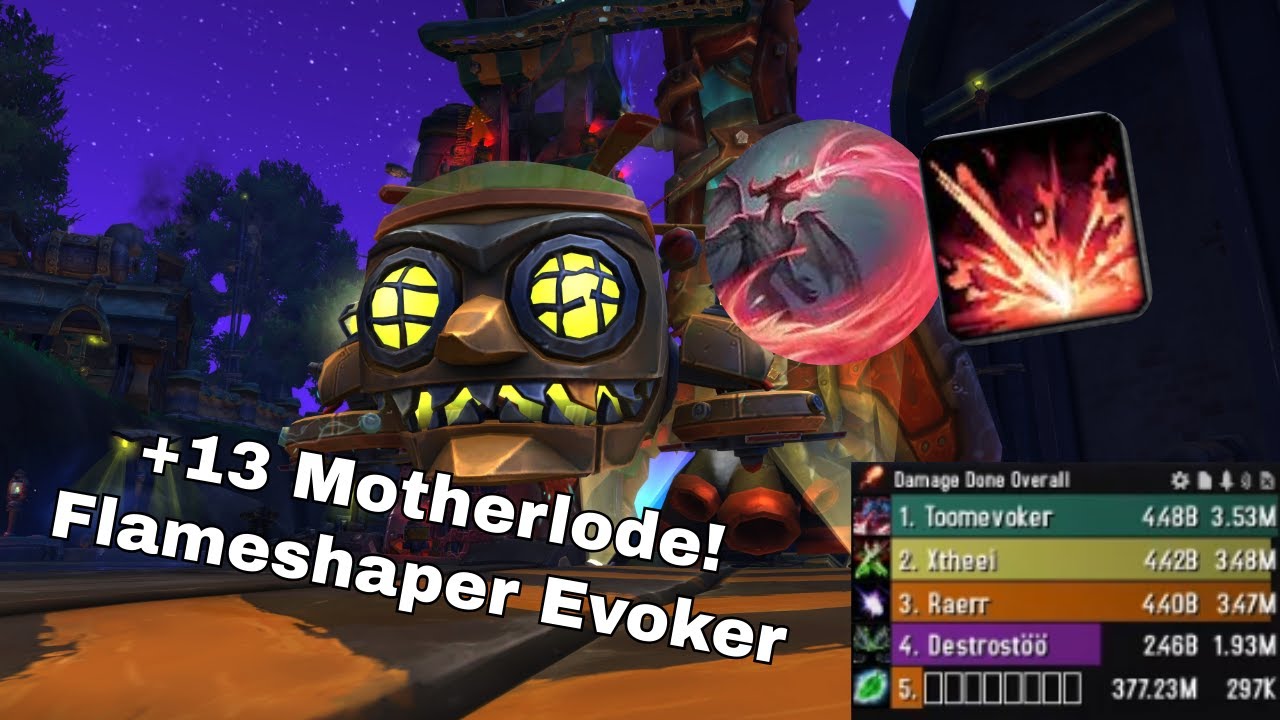 Getting better with a +13 Motherlode | Flameshaper Devastation Evoker Gameplay | World of Warcraft
