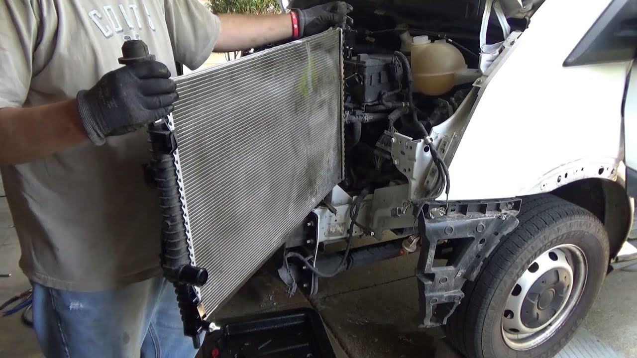 2020 Ford Transit. Find Coolant Leak. Radiator Replacement. 2/3