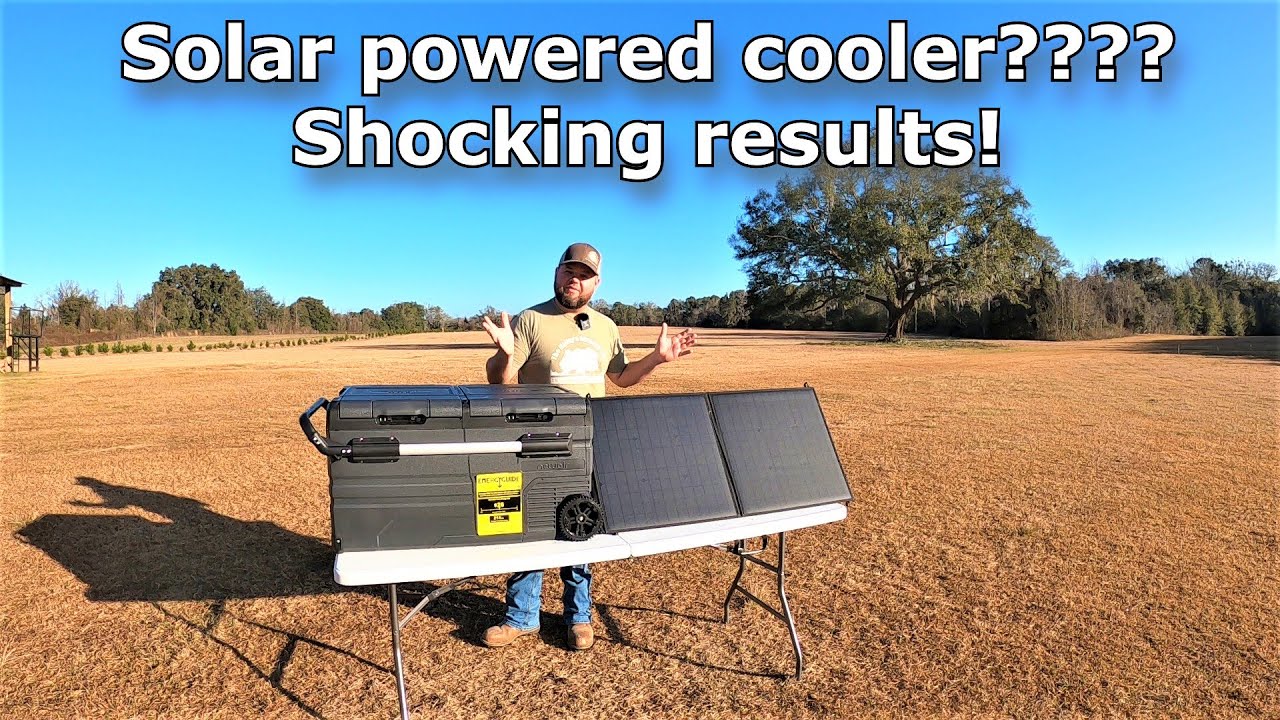 Newair solar powered cooler! Solar panel and battery full test and review! #528