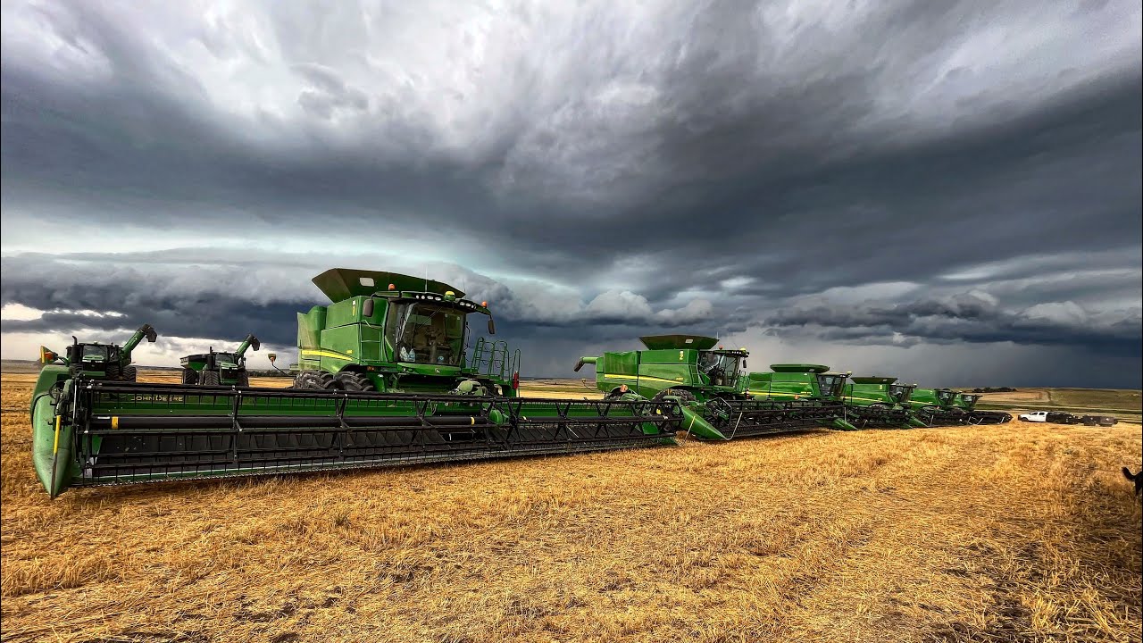 The Custom Harvesters Brought the Rain With Them - North Dakota Wheat Harvest 2023