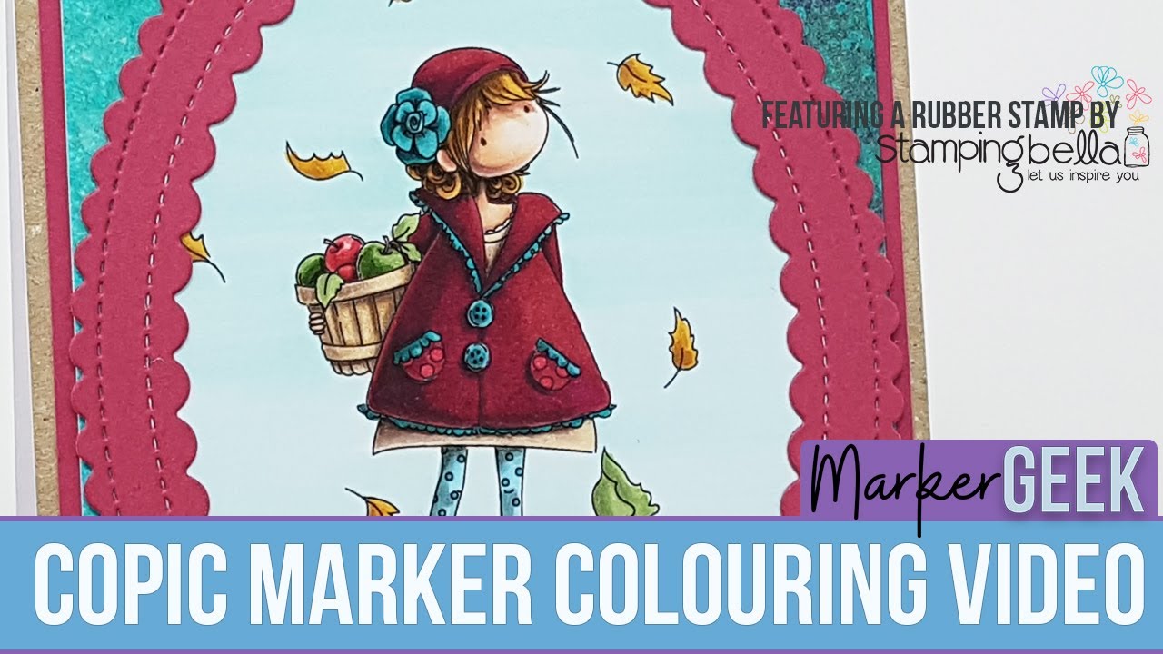Copic Marker Colour Tiny Townie Fay loves Fall Rubber Stamp - Stamping Bella