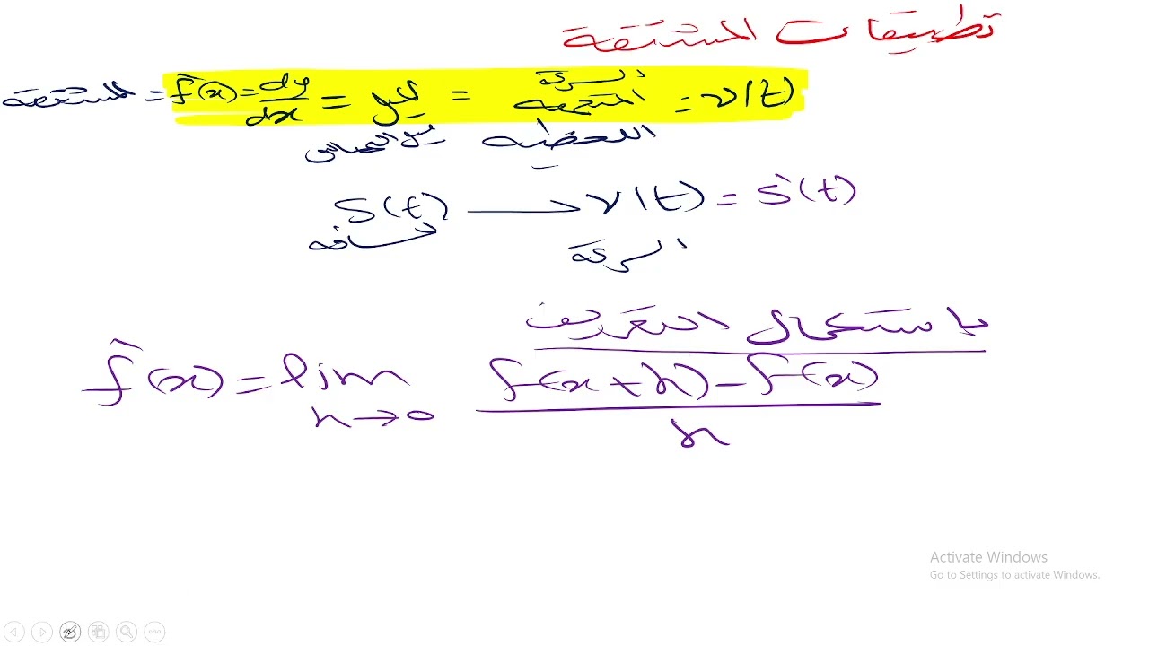 ريض364-ريض363:تطبيقات المشتقة