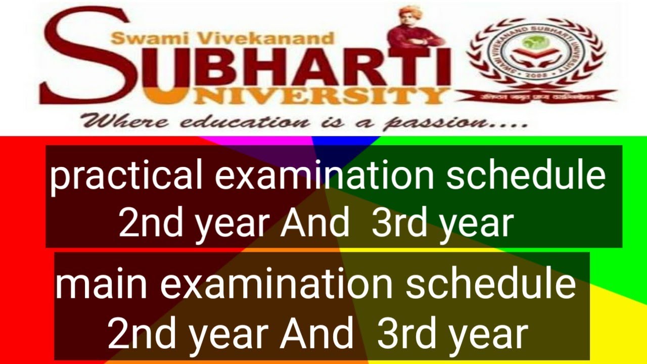 Subharti University date sheet june 2020 / practical examination schedule/ Main examination schedule