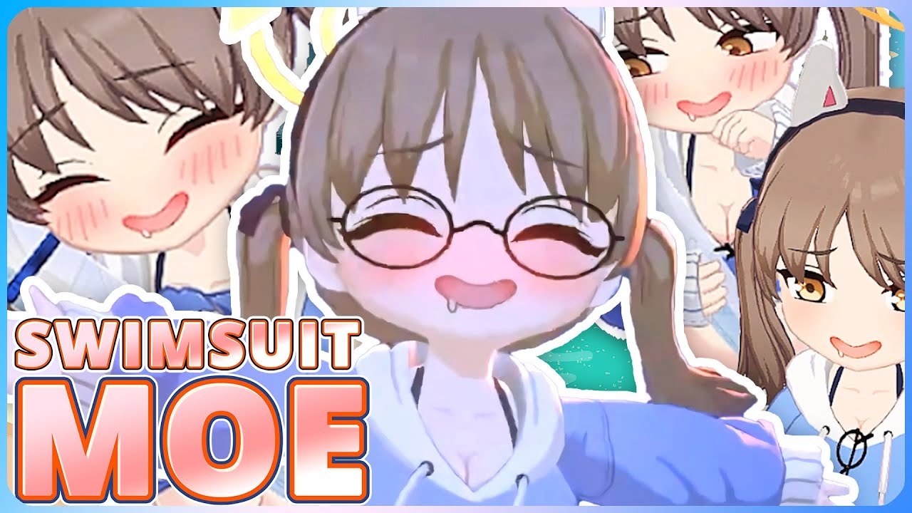 모에모에~ 쿠히히💥 「모에 (수영복)」 SD 캐릭터 모션! #블루아카 #ブルアカ #Bluearchive
