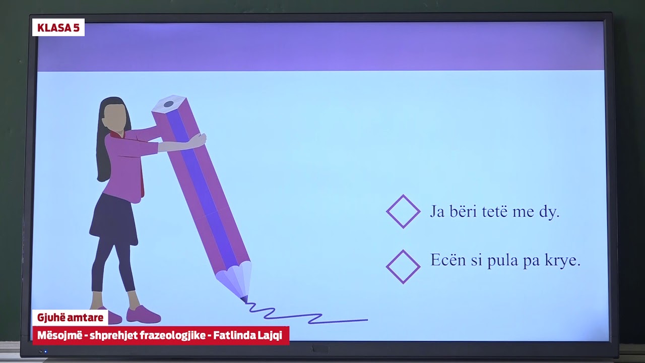 e Mesimi Klasa 5 - 5092 Gjuhë amtare - Mësojmë shprehjet frazeologjike