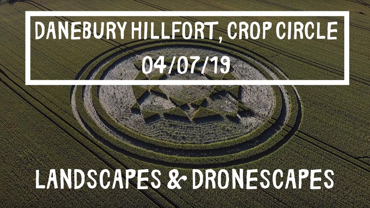 DANEBURY HILLFORT CROP CIRCLE, HAMPSHIRE [4K] 04/07/19