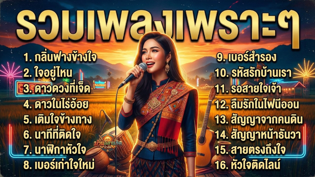 รวมเพลงลูกทุ่งเพราะๆ รักซึ้งๆ คนอกหัก ฟังยาวต่อเนื่อง ไม่มีโฆษณาคั่นบ่อย | ม่วนอีสานฮิต มิวสิค