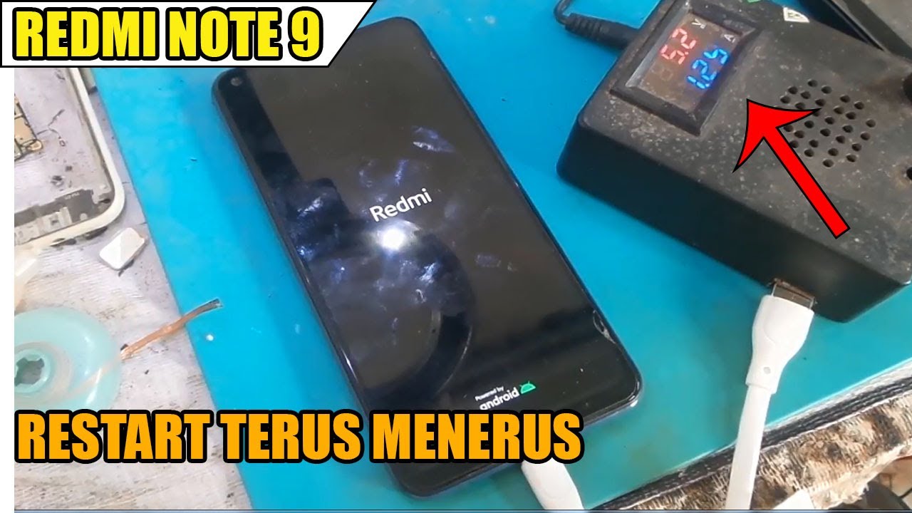Redmi Note 9 Nyala Mati Di logo Redmi | Restart Terus Menerus