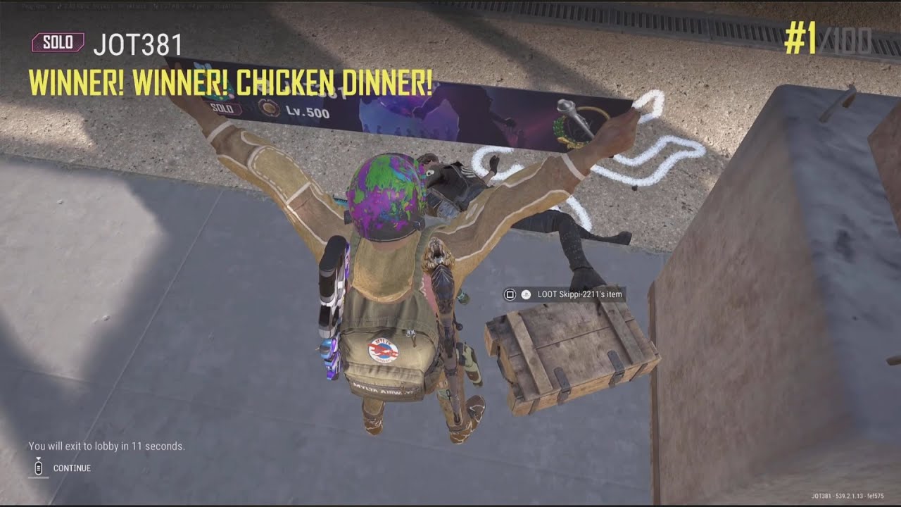 JOT381 PUBG 100226 RONDO 7 KILLS 2368th SOLO WIN 1/100 CHICKEN DINNER SOLO