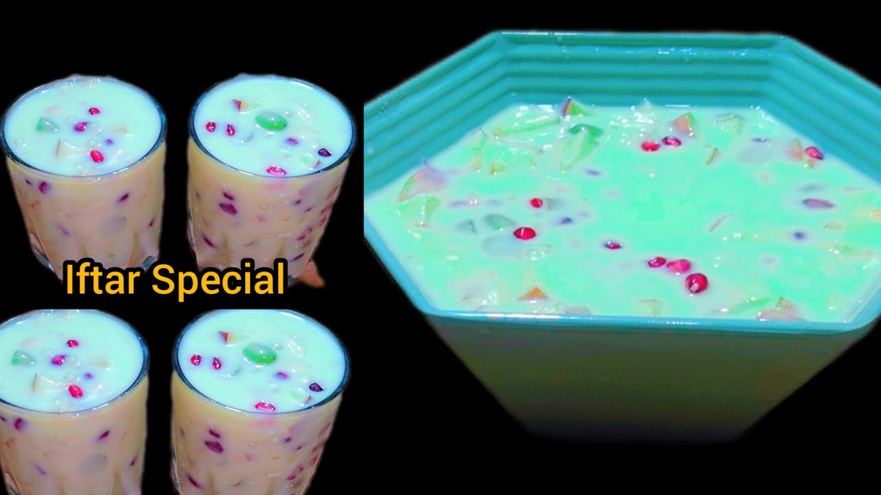 Ramadan Special Fruit Custard Drink Recipe I Refreshing Sogo Fruit Custard Sharbat I Iftar Special..