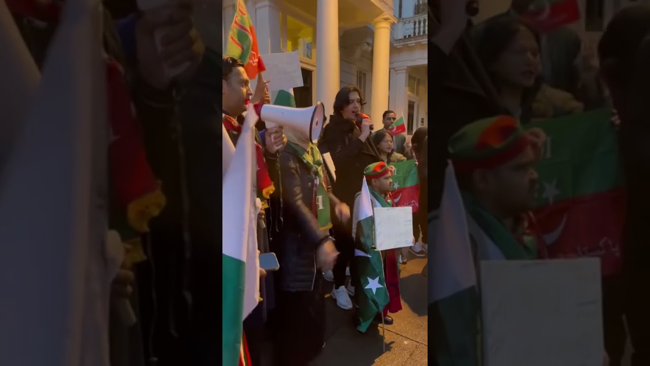 PTI UK protest against Imran Khan disqualification