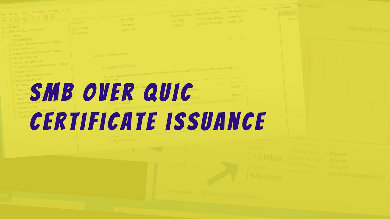 SMB over QUIC certificate issuance
