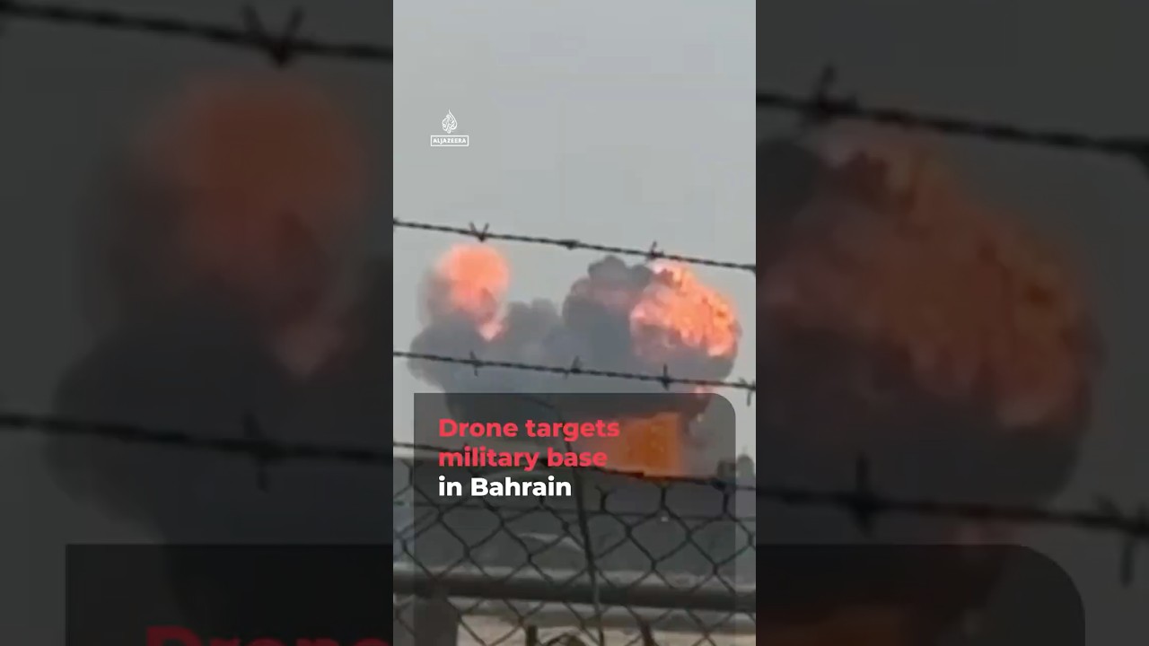 Drone targets military base in Bahrain | AJ #shorts