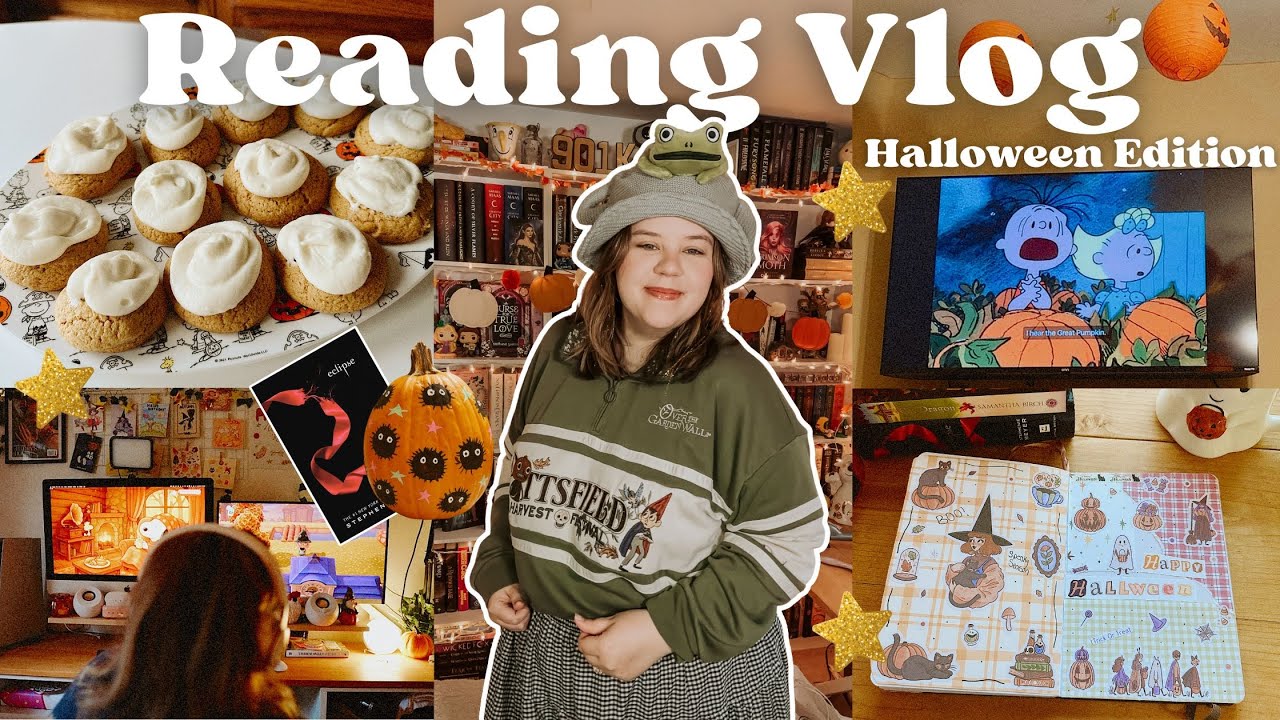 Видеоблог о чтении на Хэллоуин 🎃 | причудливые поделки, книги о вампирах и разговоры о «Сумерках»