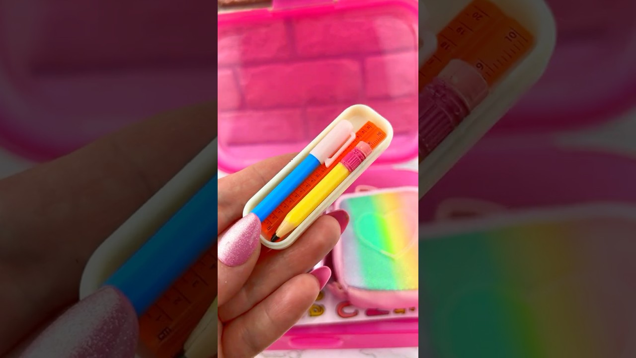 Cute Miniature School Supplies Box Opening Satisfying Video ASMR! ✏️📚✂️ 