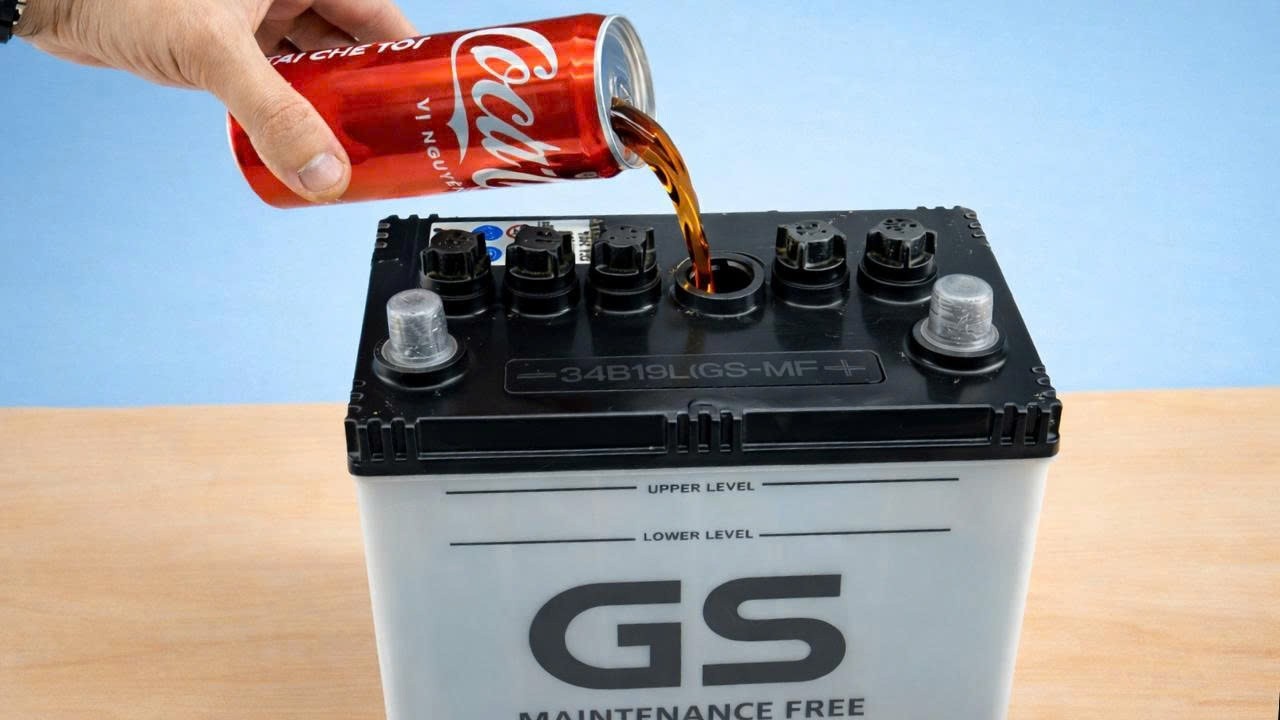 Never Replace Your Car Battery Again! Pour Coca-Cola and Watch What Happens 😲