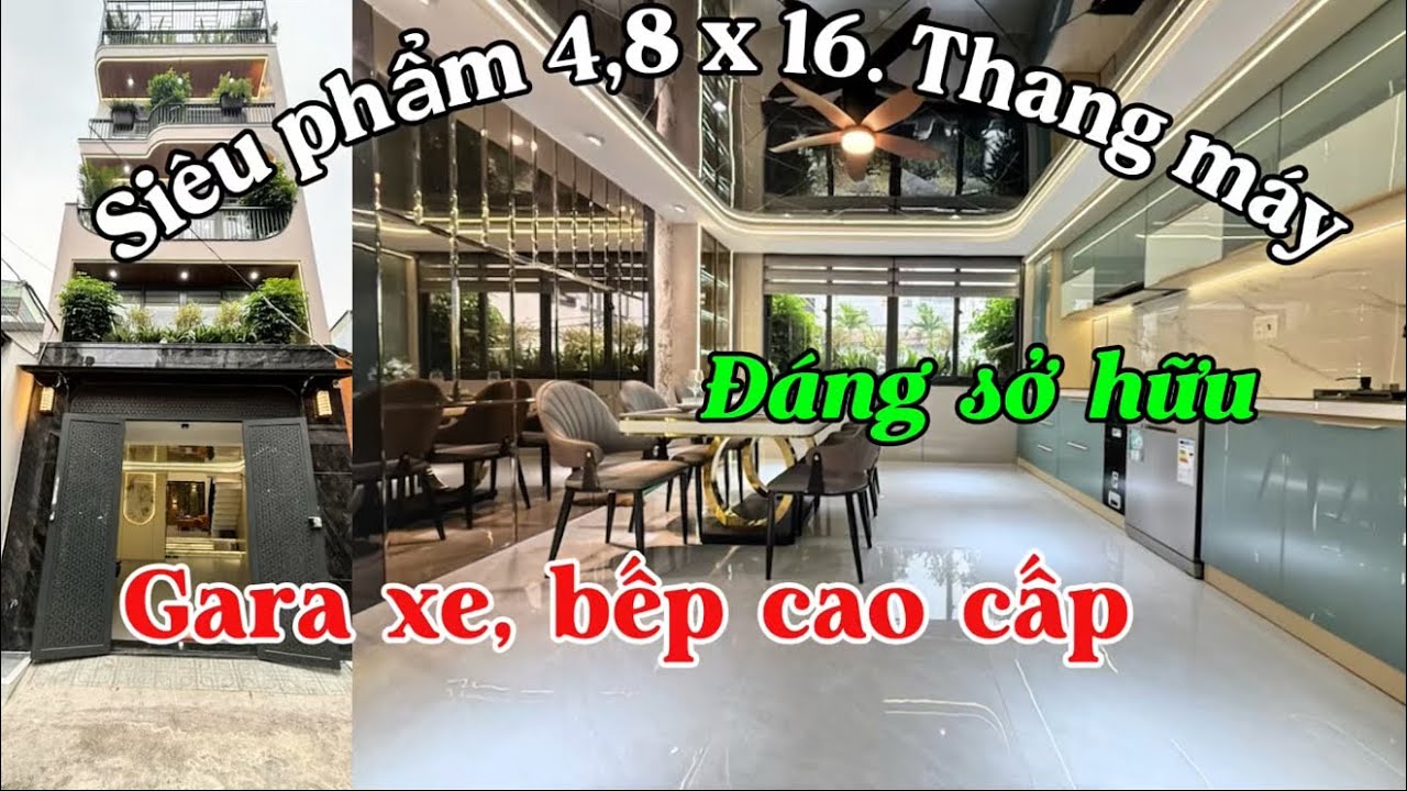 Bán nhà Gò Vấp, Xe 7 chổ vào nhà. Có thang máy full nội thất xịn xò.