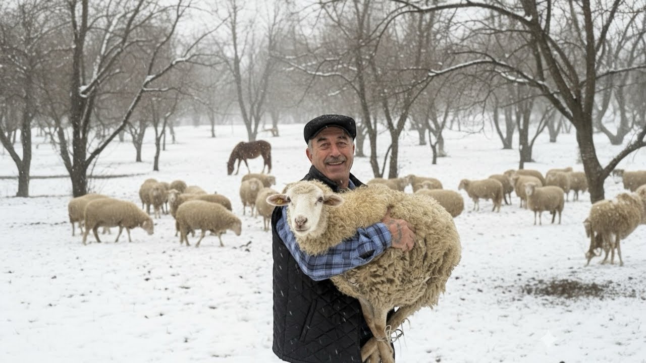 Village Hard Work Under the Snow | Kalafur Dish Made from a Large Sheep