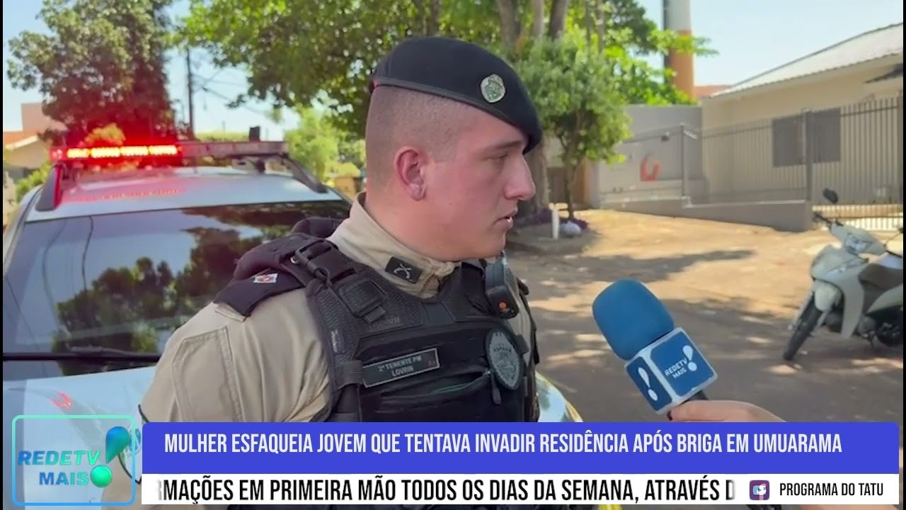 Mulher esfaqueia jovem que tentava invadir residência após briga em Umuarama