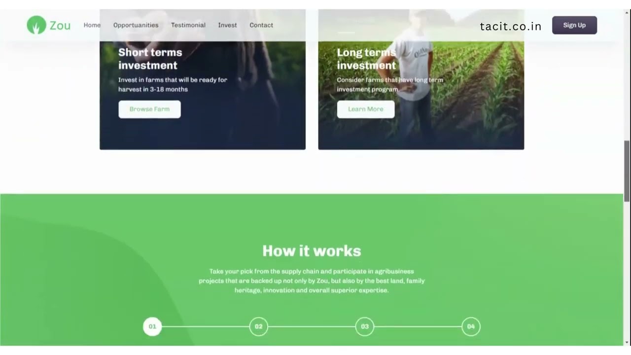 agricultural Website | Web design  | TACIT