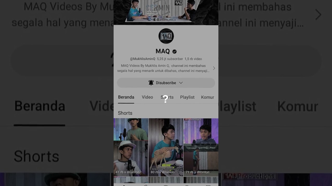 CHANNEL BARU MAQ