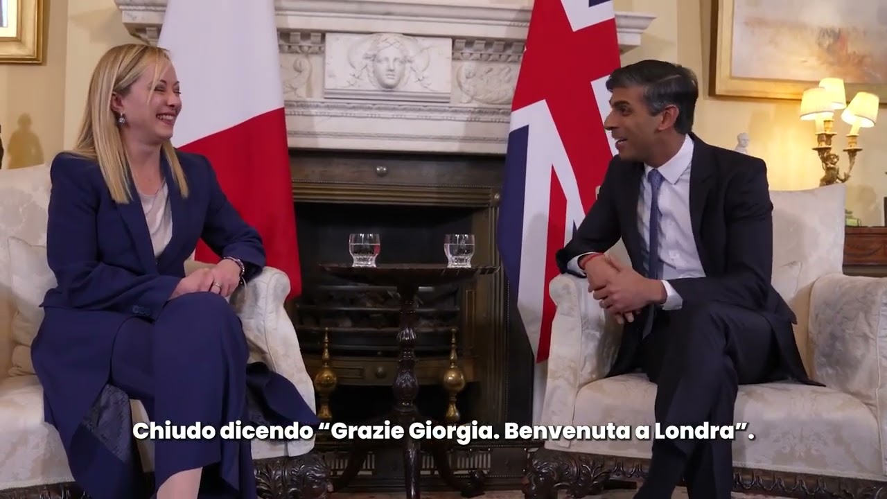 Ringrazio il Primo Ministro del Regno Unito Rishi Sunak per calorosa accoglienza
