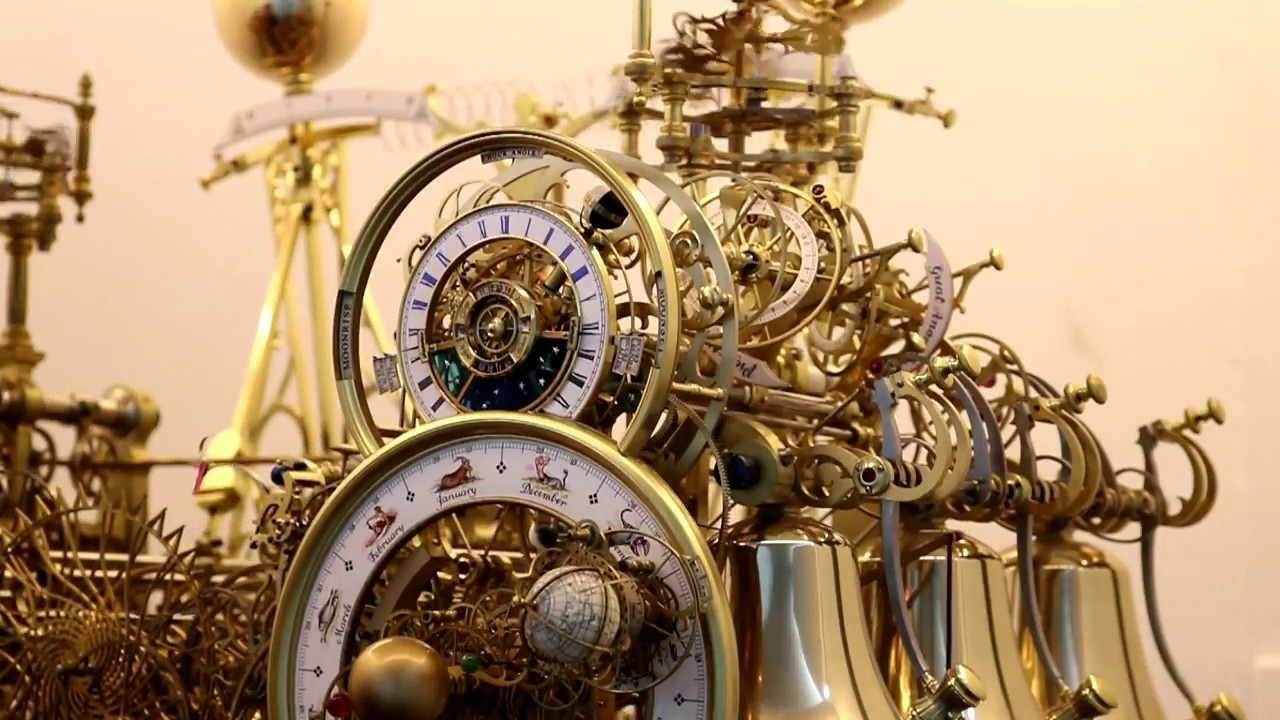Astro skeleton. Demo of sun and moon rise, set assembly, dials on