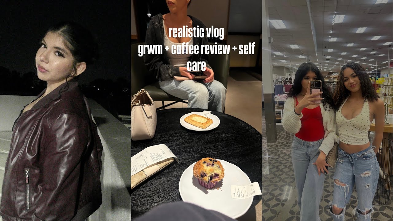 realistic “unedited” vlog || grwm + coffee review + self care 